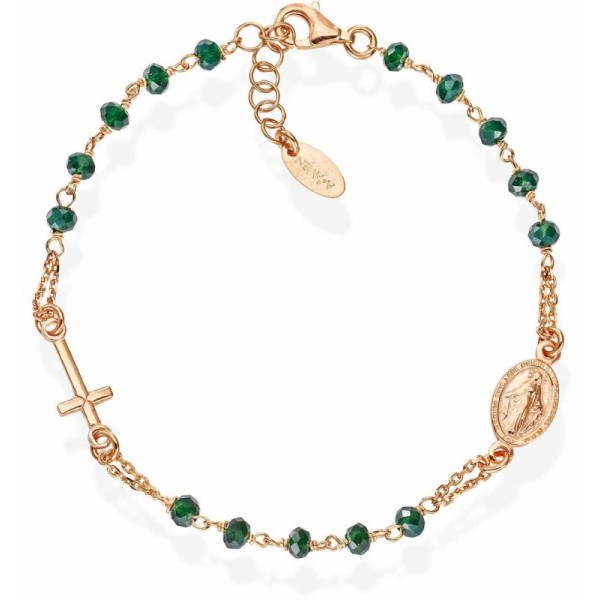 Image of the Amen Silver Rosary Bracelet with crystals BRORVB3