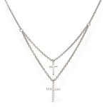 Acquistare Collana Doppia Croce Amen donna CL2CROSSBBZ