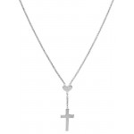 Image du Collier Croix avec coeur Amen femme CLCHB