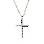 Image of the Amen Silver Cross Necklace for men CLCRUB