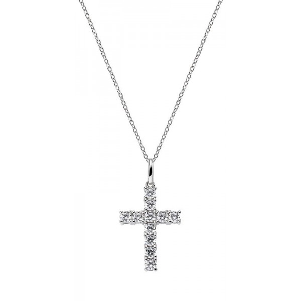Comprar Collar Cruz Amen en plata con circonitas mujer CRBB01