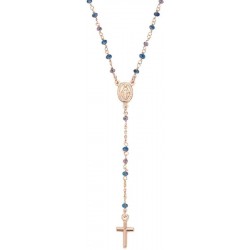 Collier Chapelet Amen en argent avec cristaux femme CRO10RBLTO4
