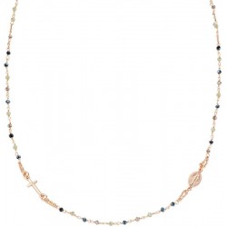 Amen Rosenkranz Kette aus Silber mit Kristallen für Damen CRO10RGTOVE3