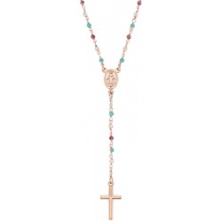 Collier Chapelet Amen en argent avec cristaux femme CRO10RRRV4