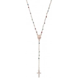 Collier Chapelet Amen en argent avec cristaux femme CRO25RMU4