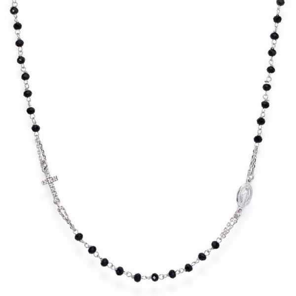 Comprar Collar Rosario Amen en plata con cristales CROBNZ3