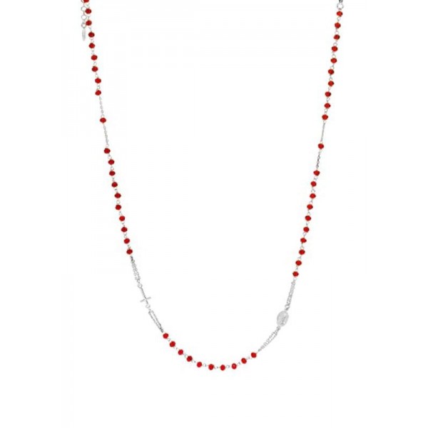 Buy Amen Silver Rosary Necklace with crystals CROBR3