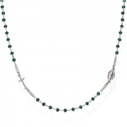 Buy Amen Silver Rosary Necklace with crystals CROBVB3