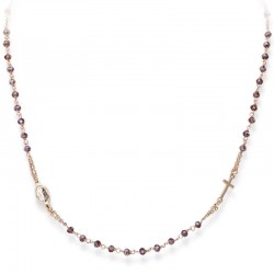 Collier Chapelet Amen en argent avec cristaux femme CRORVI3