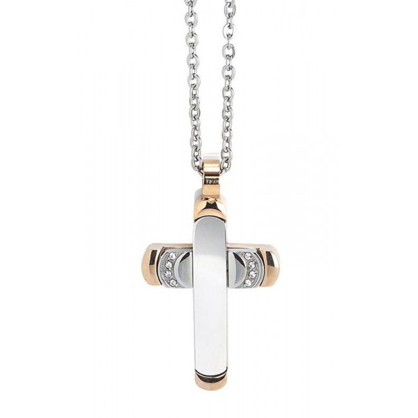 Buy Boccadamo Men's Necklace Man AGR163R Cross