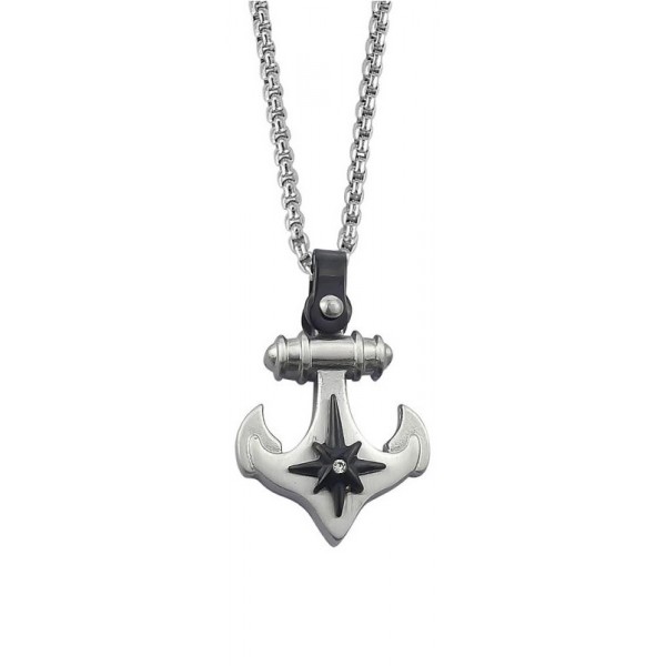 Buy Boccadamo Mens Necklace Man AGR217 Anchor