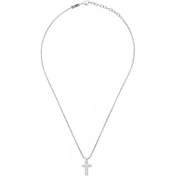 Men's Breil Necklace Tag & Cross TJ3228