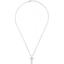 Men's Breil Necklace Tag & Cross TJ3229