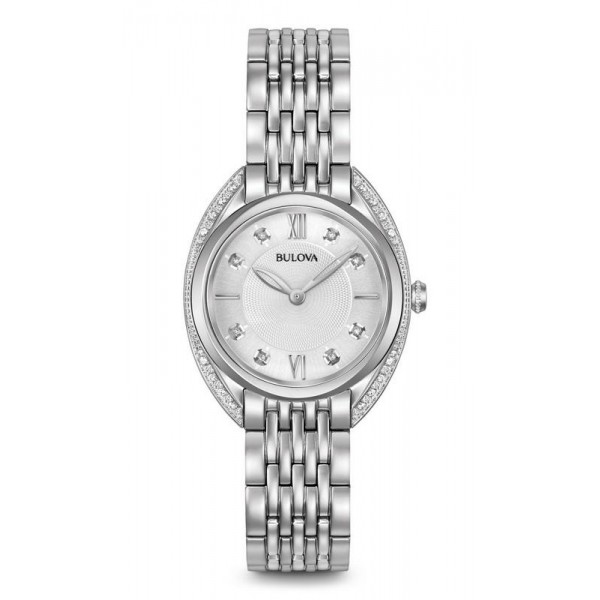 Kaufen Sie Bulova Damenuhr Curv Diamonds 96R212 Diamanten Quartz