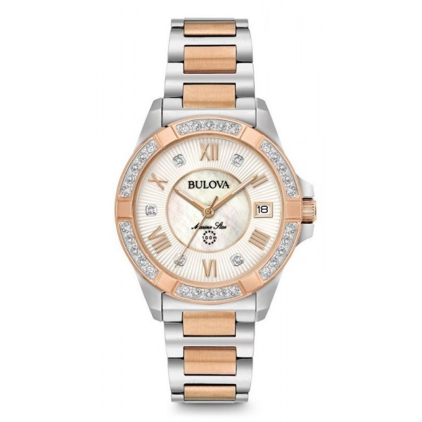 Kaufen Sie Bulova Damenuhr Marine Star 98R234 Diamanten Perlmutt