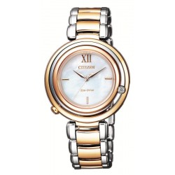 Citizen Damenuhr Lady Eco-Drive EM0654-88D Diamant Perlmutt