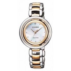 Citizen Damenuhr Lady Eco-Drive EM0666-89D Diamant Perlmutt