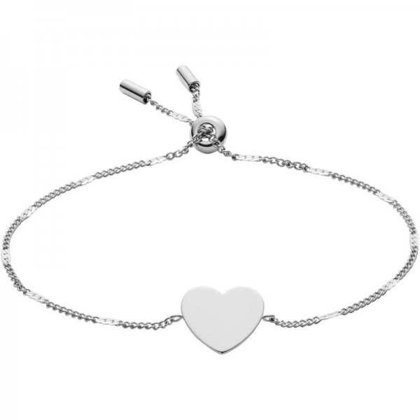 Imagen de la Pulsera de Acero para Mujer - Fossil Drew - JF03329040 - Corazón