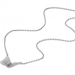 Image of the Fossil Ladies Necklace Sterling Silver JFS00619040 Butterfly
