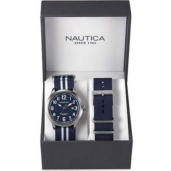 Buy Men's Nautica Watch NCC 01 Date Box Set NAI11509G