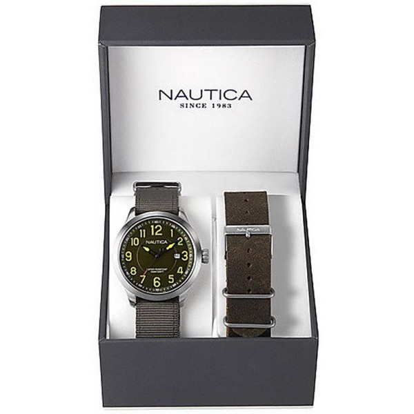Buy Men's Nautica Watch NCC 01 Date Box Set NAI12525G