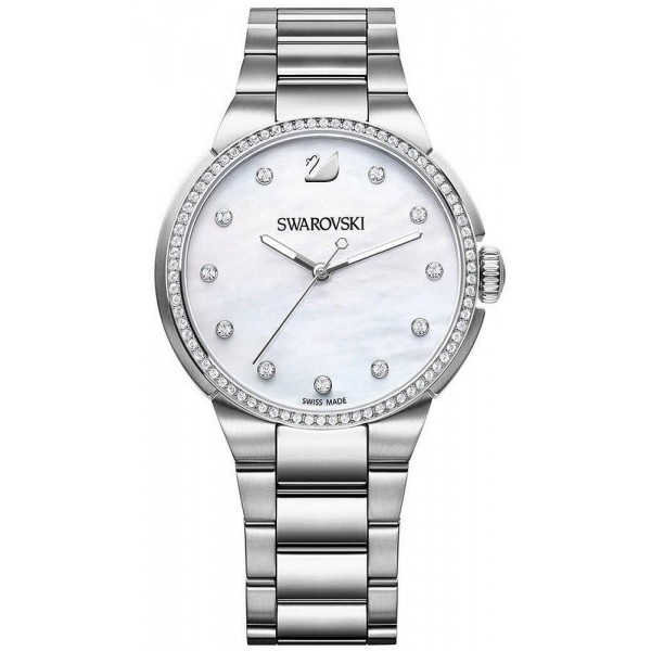 Kaufen Sie Swarovski Damenuhr City White 5181635 Perlmutt