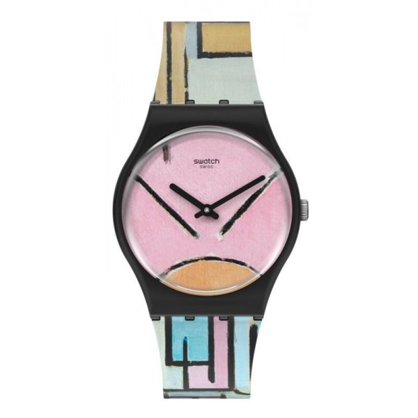 Swatch Uhr MoMA Composition in Oval with Color Planes 1 by Piet Mondrian GZ350 kaufen