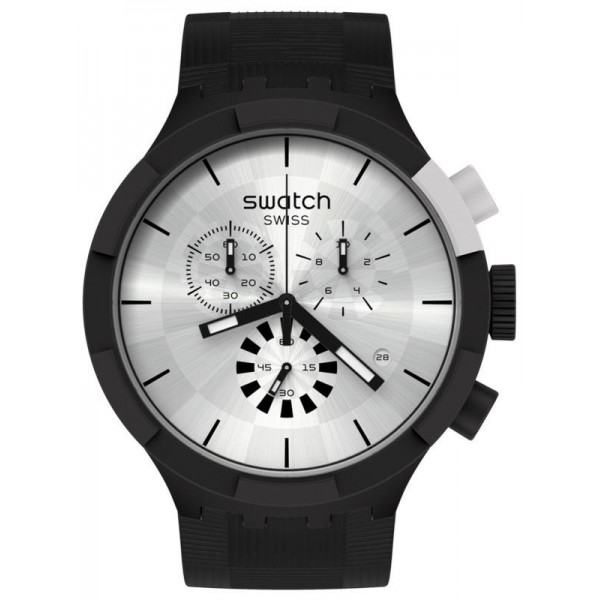 Купить Swatch Часы Big Bold Chrono Chequered Silver SB02B404