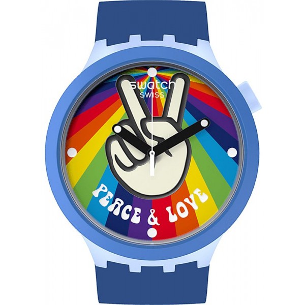 Купить Swatch Часы Big Bold Peace Hand Love SB03N105