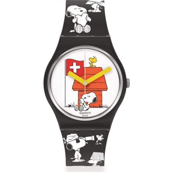 Swatch Часы Peanuts Grande Bracchetto Snoopy SO28Z107 Купить Swatch Часы Peanuts Grande Bracchetto Snoopy SO28Z107