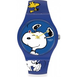 Swatch Uhr Peanuts Hee Hee Hee Snoopy und Woodstock SO29Z106