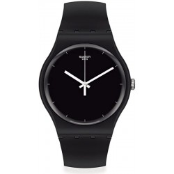 Swatch Unisexuhr New Gent Think Time Black SO32B106