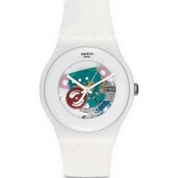 Купить Swatch Унисекс Часы New Gent White Lacquered SUOW100