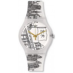 Купить Swatch Унисекс Часы New Gent Art Peace Hotel SUOZ197