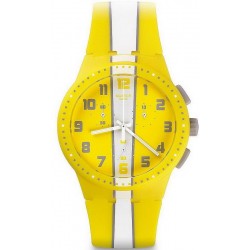 Купить Swatch Унисекс Часы Chrono Plastic Amorgos SUSJ100 Хронограф