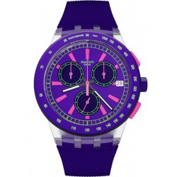 Купить Swatch Унисекс Часы Chrono Plastic Purp-Lol SUSK400 Хронограф