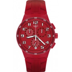 Купить Swatch Унисекс Часы Chrono Plastic Red Step SUSR404 Хронограф
