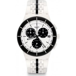 Купить Swatch Унисекс Часы Chrono Plastic Piste Noire SUSW407 Хронограф