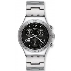 Купить Swatch Унисекс Часы Irony Chrono Blustery Black YCS564G Хронограф