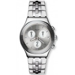 Swatch Женские Часы Irony Chrono Crystal Cascade YCS580G Хронограф